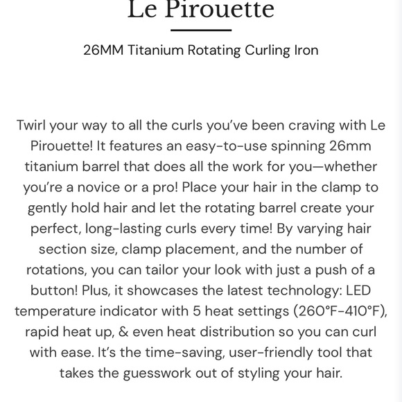 Lange LePirouette Rotating Curling Wand - Picture 2 of 9